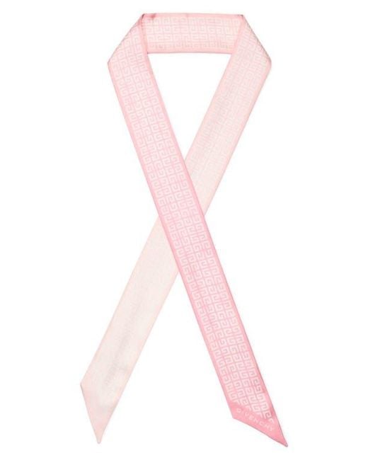Givenchy Pink 4G Gradient Silk Scarf