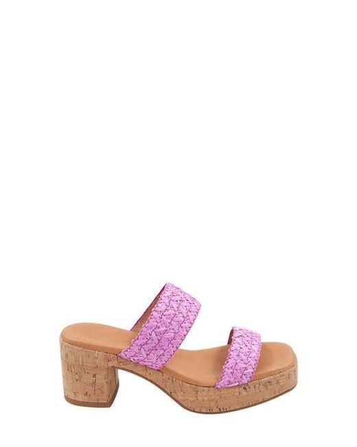 Andre Assous Pink Cairo Platform Sandal