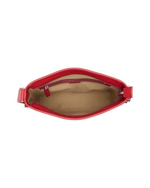 MCM ロゴ　ブラウス　レッド　赤 MCM Calfskin Visetos Monogram Millie Color Block Crossbody