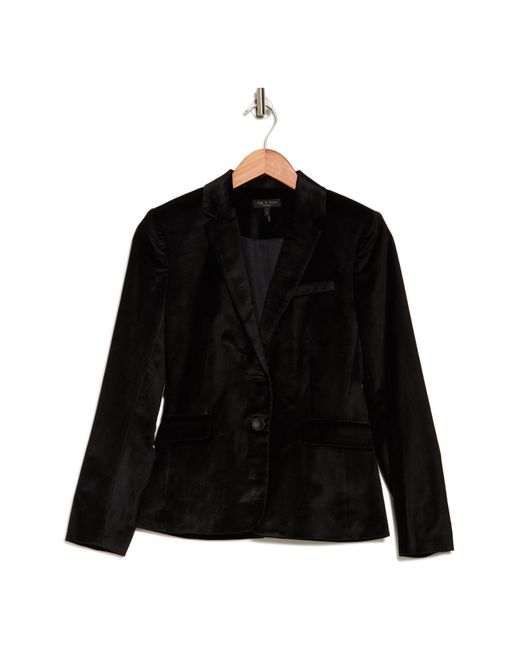 Rag & Bone Razor Velvet Jacket in Black | Lyst