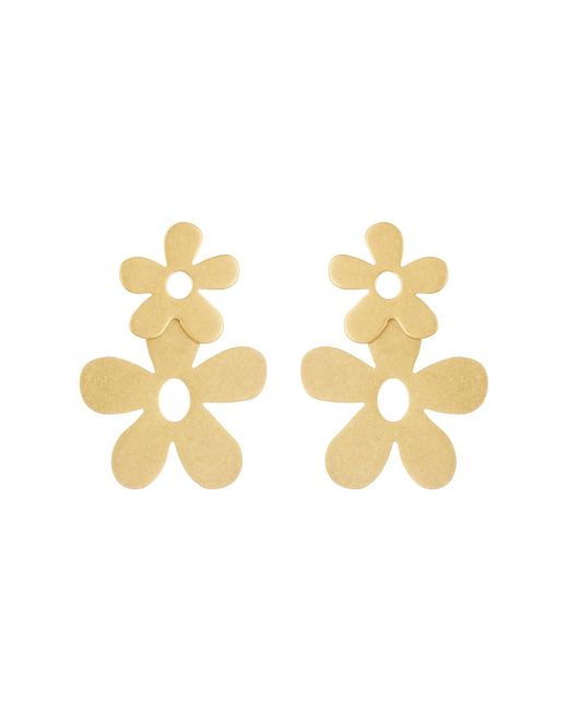 Madewell Metallic Flower Power Statement Earrings