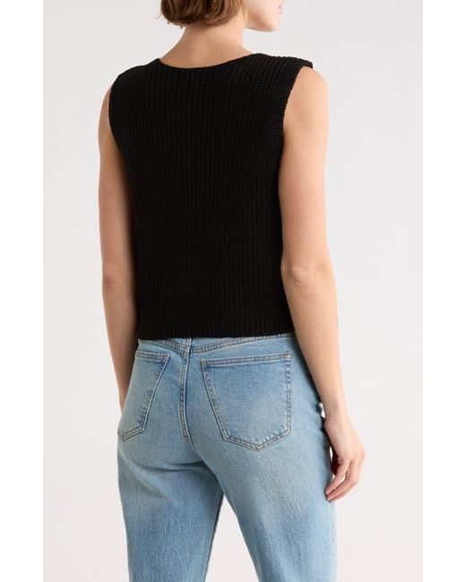 Blu Pepper Black Button-Up Sweater Tank