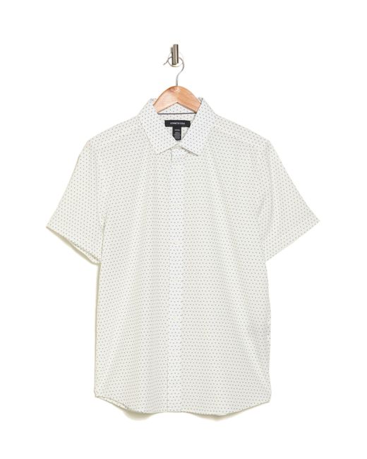 Kenneth Cole White Short Sleeve Sport Shirt for men