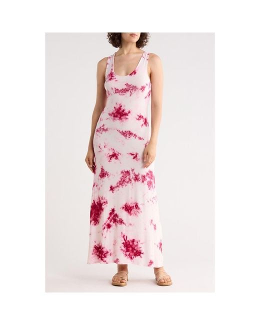 WEST K Pink Solid Racerback Maxi Dress