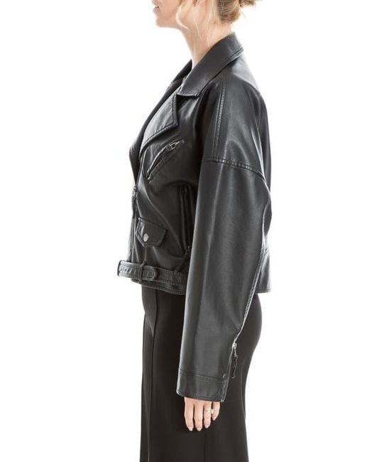 Max studio faux leather moto jacket best sale