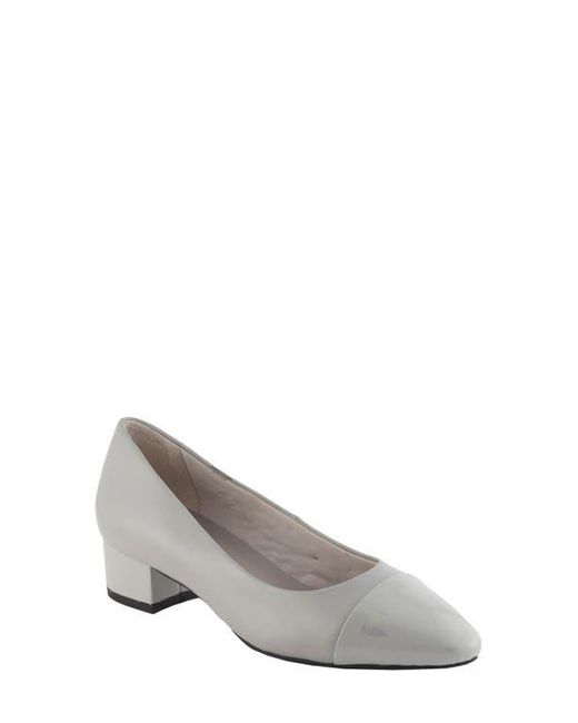 David Tate Gray Colette Cap Toe Pump