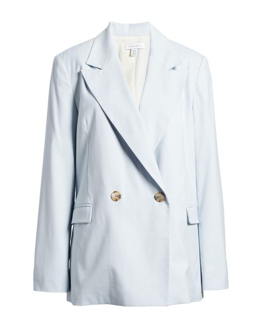 TOPSHOP White Double Breasted Blazer