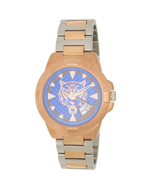 Philipp Plein Blue Touchdown Two-Tone Bracelet Watch, 44Mm for men