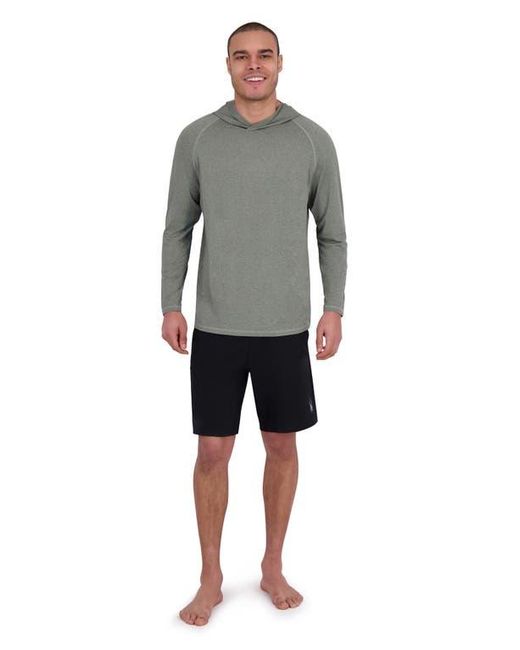 Spyder Gray Drop Needle Long Sleeve Hooded Rashguard for men