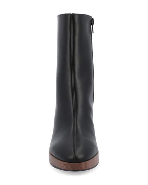 Journee Collection Black Romer Tru Comfort Platform Bootie