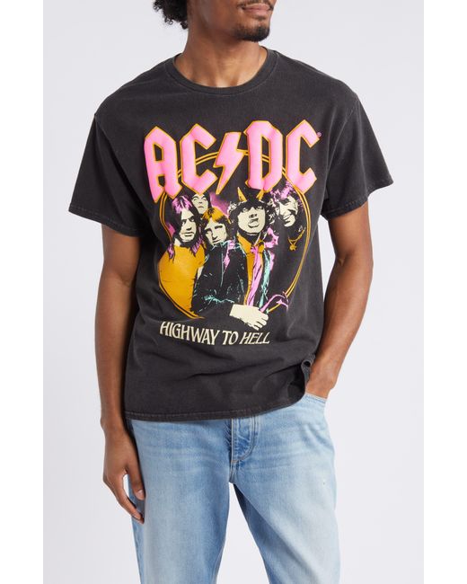 Merch Traffic Black Ac/dc Highway To Hell Graphic T-shirt for men