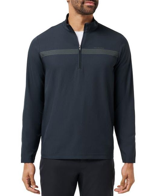 Travis Mathew Blue Quick Jaunt Quarter Zip Pullover for men