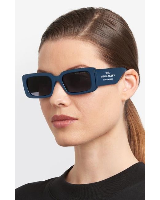 Marc Jacobs Blue 53Mm Gradient Rectangular Sunglasses