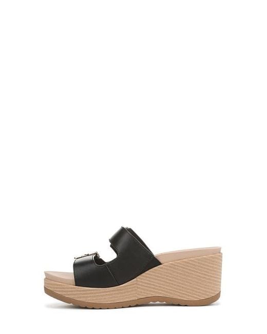 Dr. Scholls Black Cali Breeze Wedge Sandal