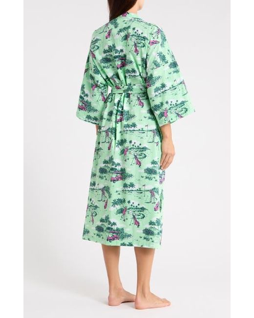 Printfresh Green Print Robe