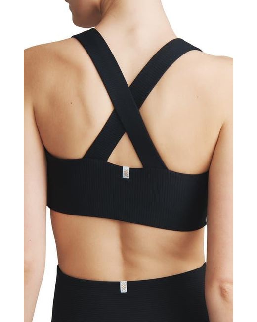 Rhone Black Ripple Sports Bra