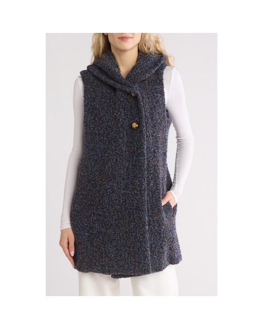 Fleurette Blue Bouclé Vest