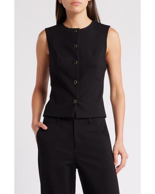 Rag & Bone Black Irina Button-Up Vest