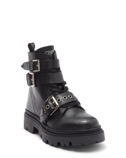 Roberto Cavalli Black Lug Platform Motorcycle Boot