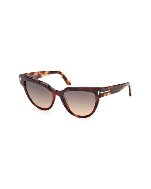 Tom Ford 57mm Cat Eye Sunglasses in Brown | Lyst