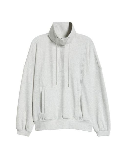 Zella Gray Cozy Half Zip Pullover Sweatshirt