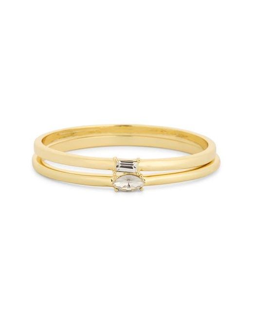 Nordstrom Rack Metallic Set Of 2 Cubic Zirconia Bangle Bracelets