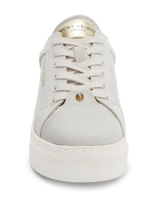 Kurt Geiger White Kensington Platform Sneaker