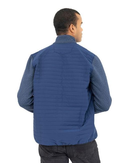 PINOPORTE Blue Mix Quilt Zip Jacket for men