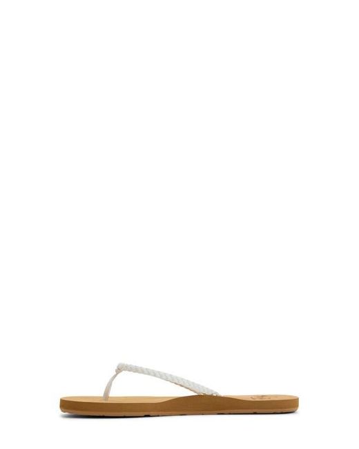 Roxy White Costas Flip Flop