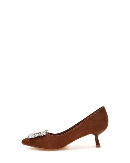 LONDON RAG Brown Peyton Pointed Toe Pump
