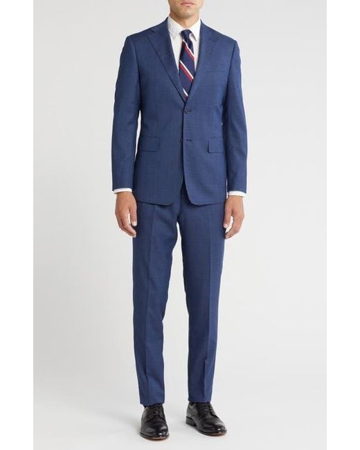 English Laundry Blue Two-Button Flat Front Suit for men
