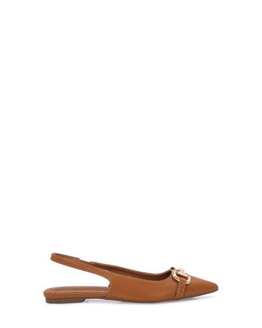 BERNESS Brown Caroline Slingback Skimmer Flat