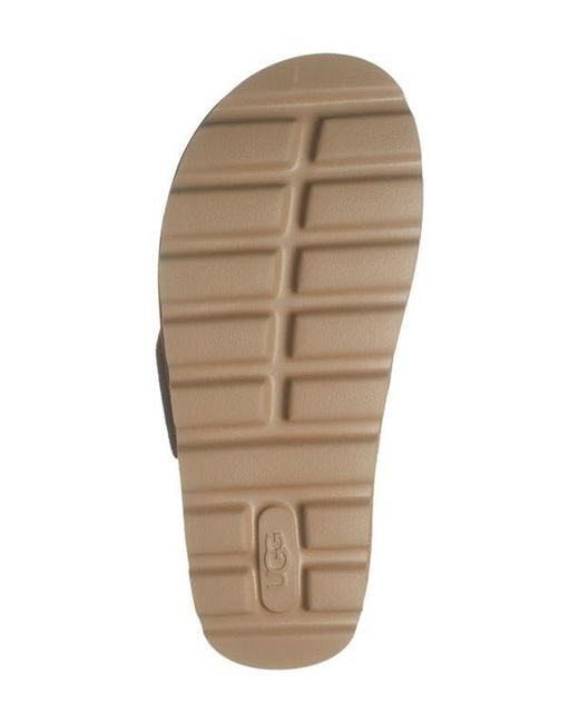 Ugg Brown Sungaze Platform Slide Sandal
