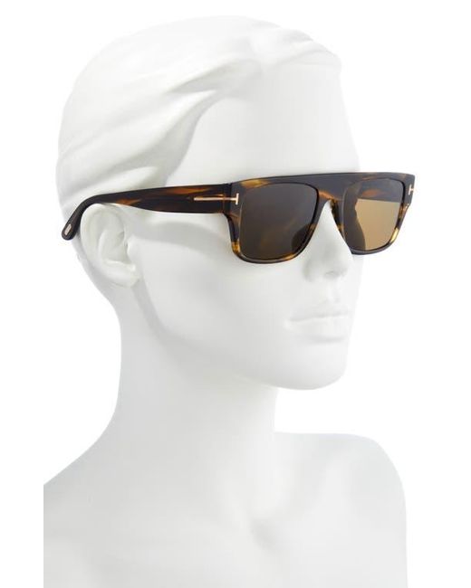 Tom Ford Brown 55Mm Rectangular Sunglasses for men