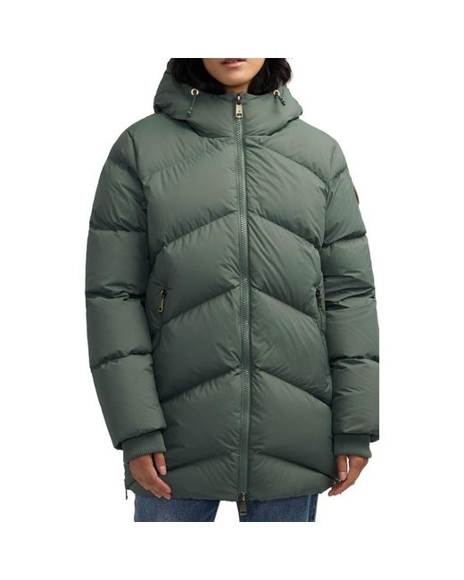 Scotch & Soda Green Fallon Inverted Chevron Quilted Down Jacket