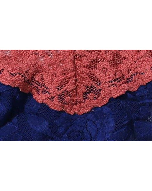 Hanky Panky Blue Colorplay Original Lace Thong