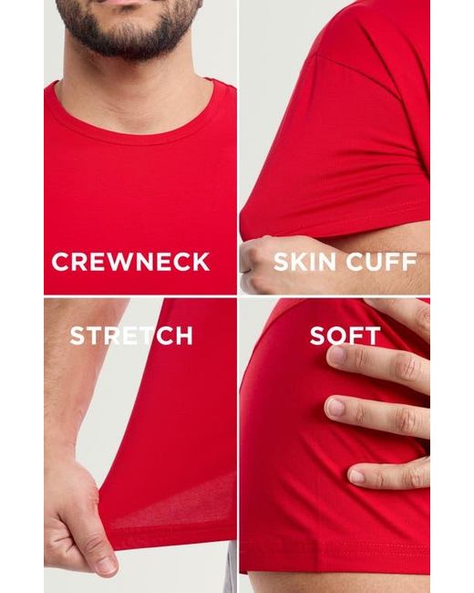 Xray Jeans Red Flex Crewneck T-Shirt for men