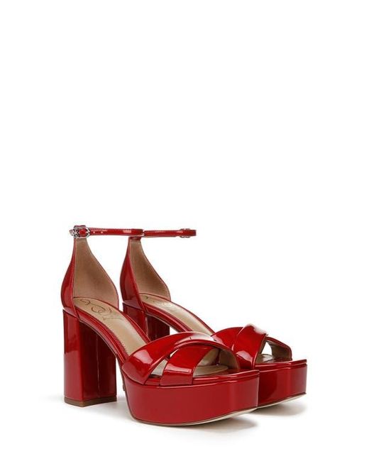 Sam Edelman Red Jullian Ankle Strap Platform Sandal