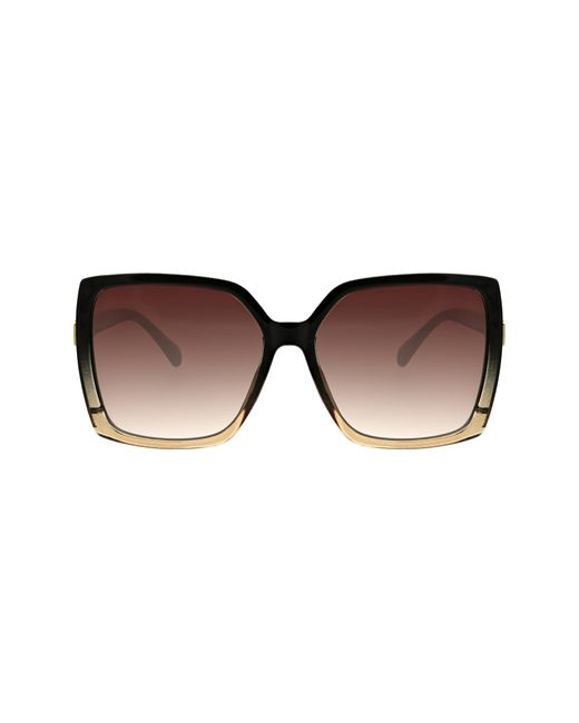 BCBGMAXAZRIA Brown 52mm Gradient Square Sunglasses