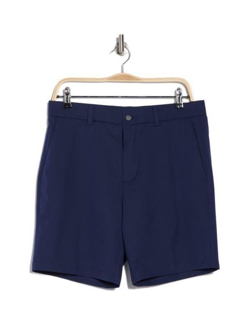 Callaway Apparel Blue 8-Inch Solid Flat Front Golf Shorts for men