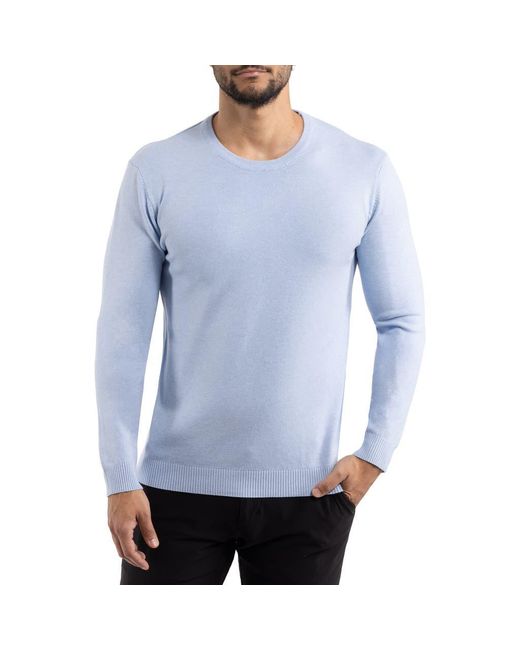 Xray Jeans Blue Crewneck Knit Pullover Sweater for men