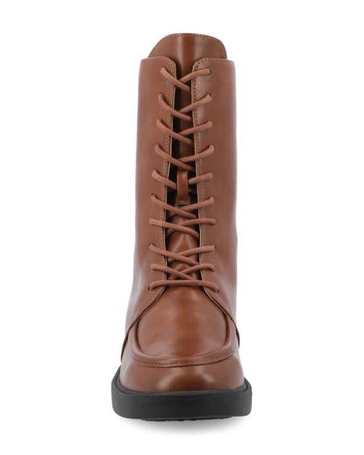 Journee Collection Brown Nikks Combat Boot