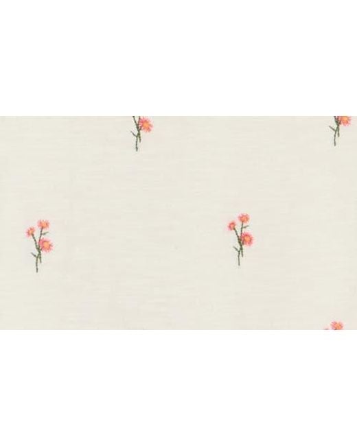 Lucky Brand White Embroidered Cotton T-Shirt
