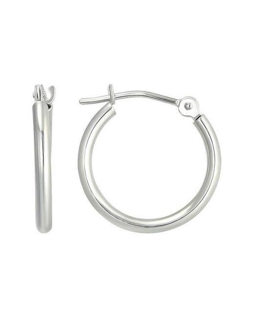 CANDELA JEWELRY White Hoop Earrings