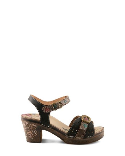 Spring Step Multicolor Upperbuck Ankle Strap Platform Sandal