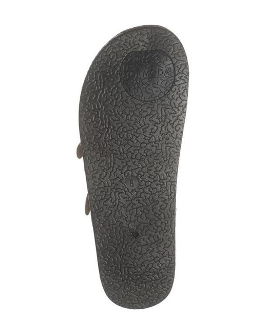 Top Moda Metallic Amara Toe Loop Sandal
