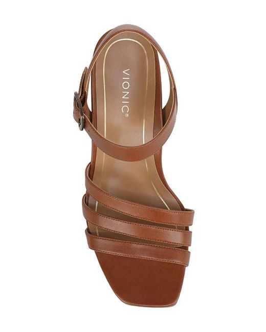 Vionic Brown Nora Ankle Strap Sandal