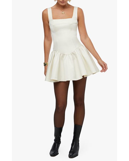 We Wore What White Corset Fit & Flare Minidress
