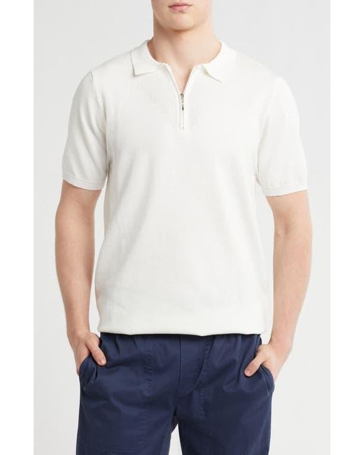 T.R. Premium White Slim Fit Sweater Knit Polo for men