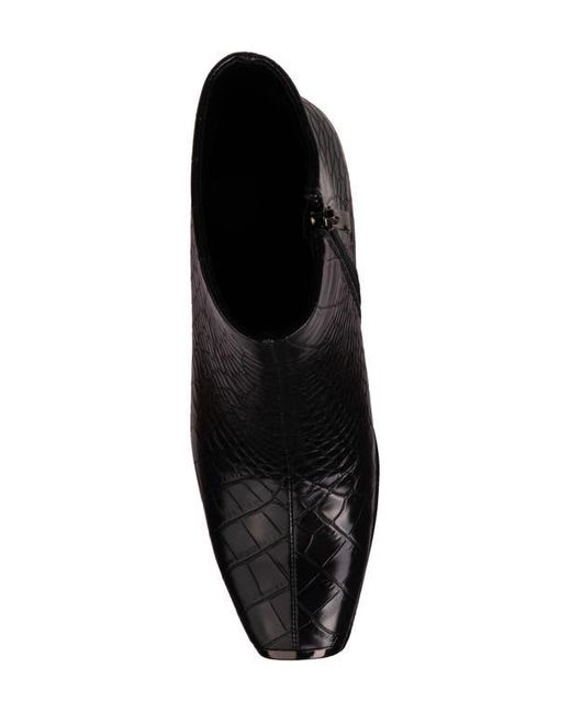 Ninety Union Black Lima Croc Embossed Boot